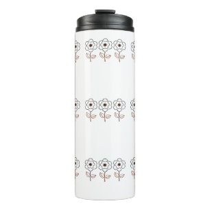 Spring Summer Minimalist Flower Thermosbeker