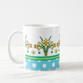 Spring Sunshine Daffodil Border, Polka Dots Mok