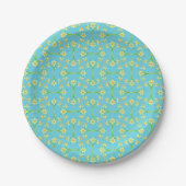 Spring Sunshine Daffodils Sky Blue Paper Bord (Voorkant)