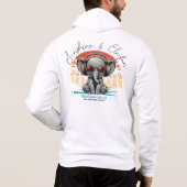 Spring Sunshine en Ele-fun Retro Beach Getaway Hoodie (Achterkant)