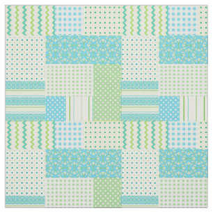 Spring Sunshine Faux Patchwork Patronen Stof