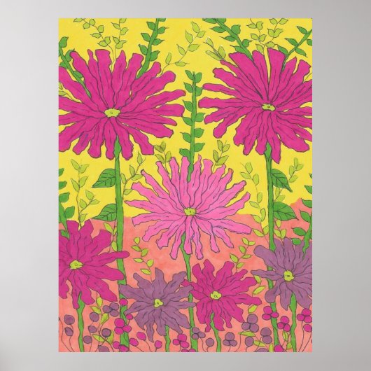 Spring Sunshine Floral Poster (Voorkant)