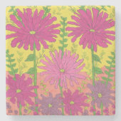 Spring Sunshine Floral Stenen Onderzetter (Voorkant)