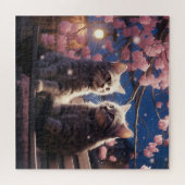 Spring Sweet Cherry Blossoms Kittens Legpuzzel (Horizontaal)
