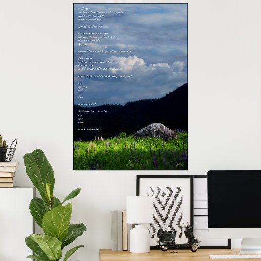 Spring Symphony - ee cummings poster (Thuiskantoor)
