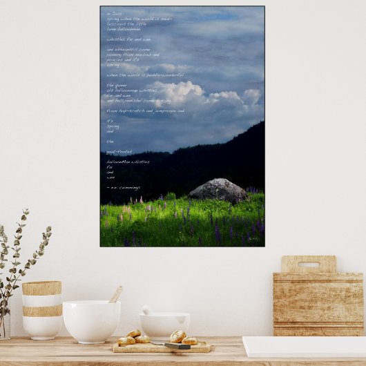 Spring Symphony - ee cummings poster (Keuken)
