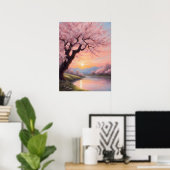 Spring Symphony Trendy Modern Painting Poster (Thuiskantoor)