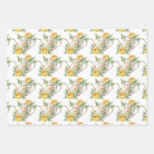 Spring Tea Party Gele theepotten en Rozen Inpakpapier Vel (Voorkant)