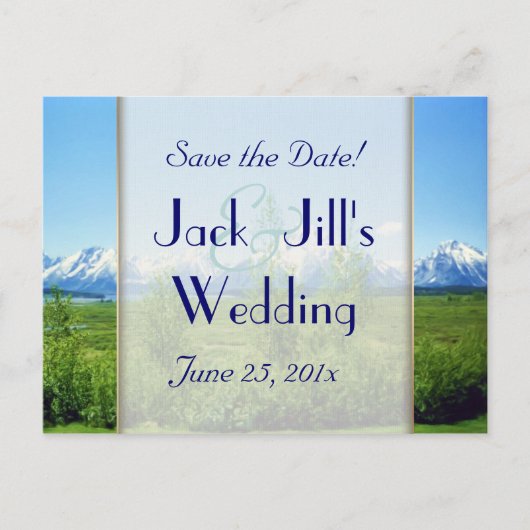 Spring Tetons BRUILOFT Save the date Aankondigingskaart (Voorkant)