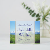 Spring Tetons BRUILOFT Save the date Aankondigingskaart (Staand voorkant)