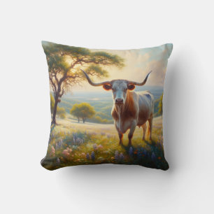 Spring Texas longhorn koe Kussen