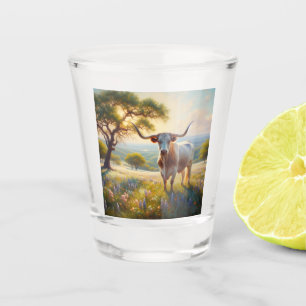 Spring Texas longhorn koe Shot Glas