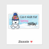 Spring Thaw Westie Vinyl Sticker (Vel)