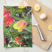 Spring Time Tulip Towel Theedoek (Quarter Fold)