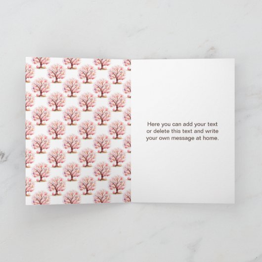 Spring Tree Easter Egg Hunt Bedankkaart (Binnen)