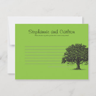 Spring Tree Green/Black Schrijfbaar Advies Kaart