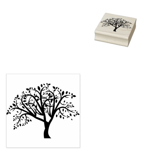 Spring tree Rubber stempel (Gestempeld)