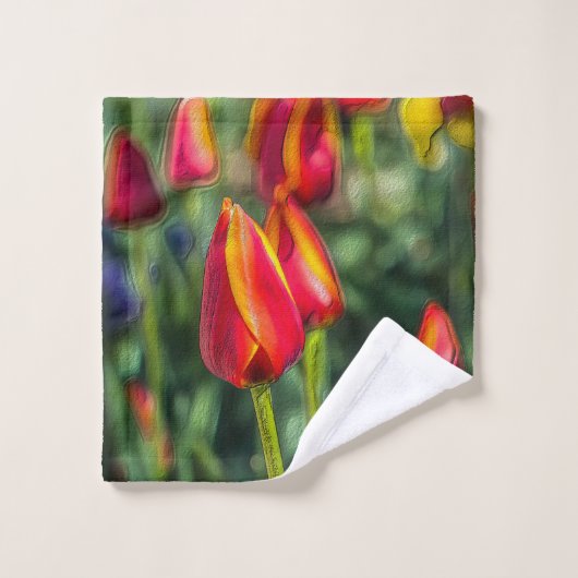 Spring Tulip Badkamer Set Bad Handdoek (Wasdoekje)