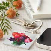 Spring Tulip Bouquet Sleutelhanger (Voorkant Rechts)