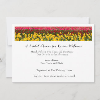 Spring Tulip Bridal Shower Invitation Kaart