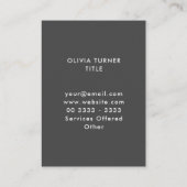 Spring Tulip Floral Visitekaartje (Achterkant)