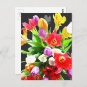 Spring Tulip Flowers Briefkaart (Voorkant / Achterkant)