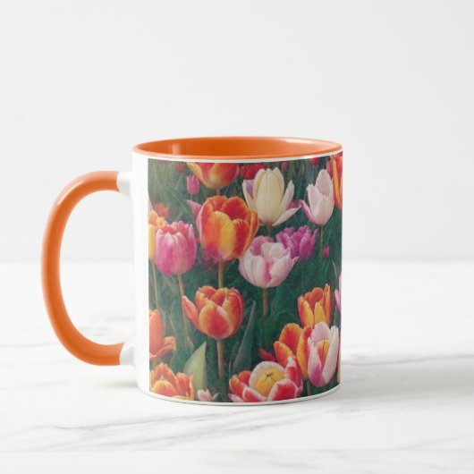 Spring Tulip Garden Art Mok Cup (Links)