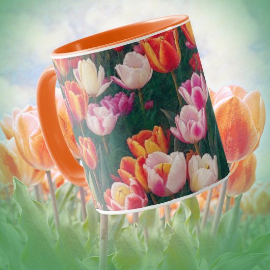 Spring Tulip Garden Art Mok Cup