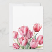 Spring Tulip Wedding Kaart (Achterkant)