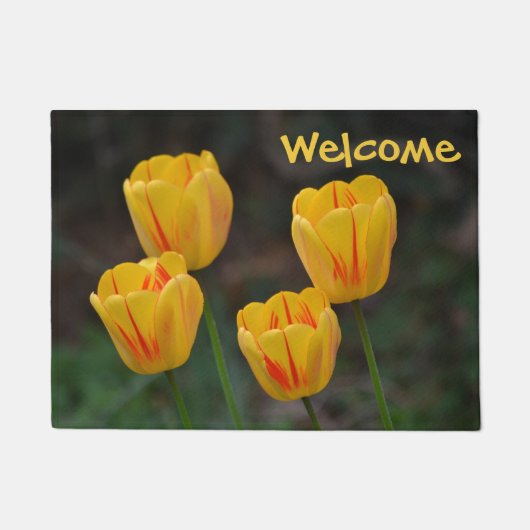 Spring Tulip Welcome Mat (Voorkant)