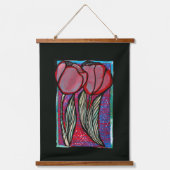 Spring Tulips Bloem Tulp Kunst Hangend Wandkleed (Voorkant)