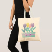 Spring Tulips Canvas tas (Voorkant (product))
