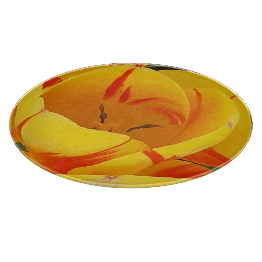 Spring Tulips Chopping Board Snijplank (Hoek)