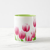 Spring Tulips Easter Gift Tweekleurige Koffiemok (Center)