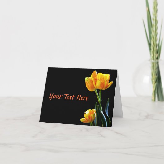 Spring Tulips Elegant Note Cards Kaart (Voorkant)