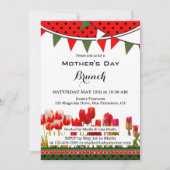 Spring Tulips Moederdag Brunch Uitnodiging (Voorkant)