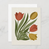 Spring Tulips Notecard Bedankkaart (Voorkant / Achterkant)