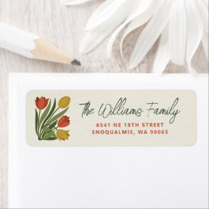 Spring Tulips Return Address Label