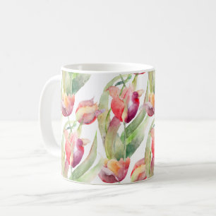 Spring Tulips Waterverf Bloemen Koffiemok