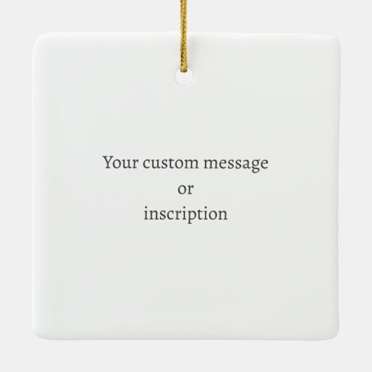 Spring Tulpen Wit Piket Fence Custom Foto Keramisch Ornament (Achterkant)