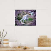 Spring Unicorn fantasy Poster (Keuken)