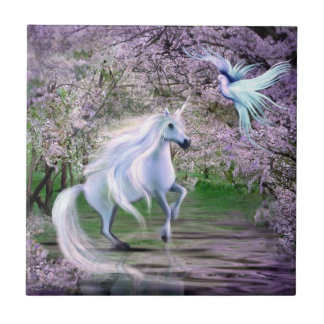 Spring Unicorn fantasy Tegeltje