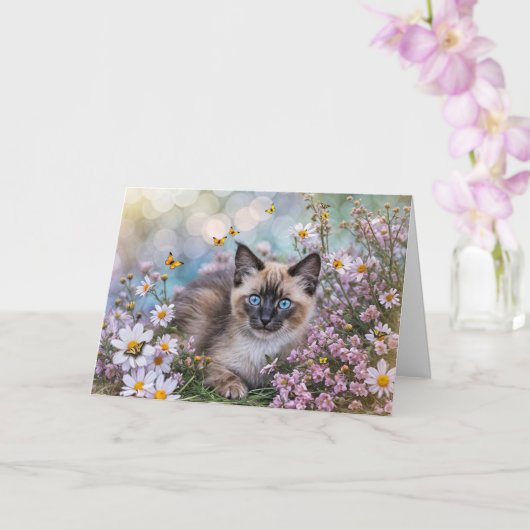 Spring Vernal Equinox Ostara Blessing with Pretty Kaart (Orchidee)