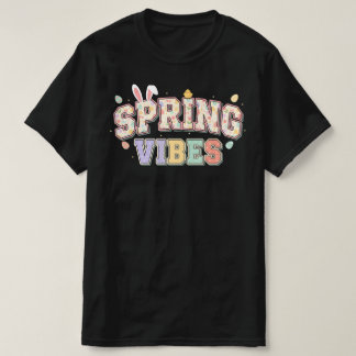 Spring Vibes Blooming Floral Happy Easter  T-shirt
