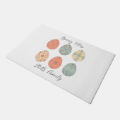 Spring Vibes – gepersonaliseerde paasdeurmat met F Deurmat (Schuin)