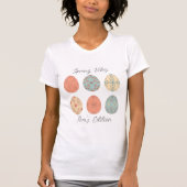 Spring Vibes: gepersonaliseerde Paaseieren T-shirt (Voorkant)