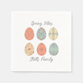 Spring Vibes - gepersonaliseerde paasnapkin met fl Servet