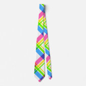 Spring vibes! Happy & Bright Plaid Neck Tie Stropdas (Voorkant)