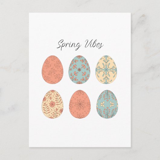 Spring Vibes - Paas Kaart met bloemmotief E (Voorkant)