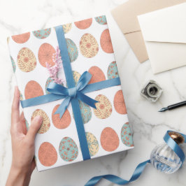 Spring Vibes - Paaswikkelpapier met Bloemen E Cadeaupapier